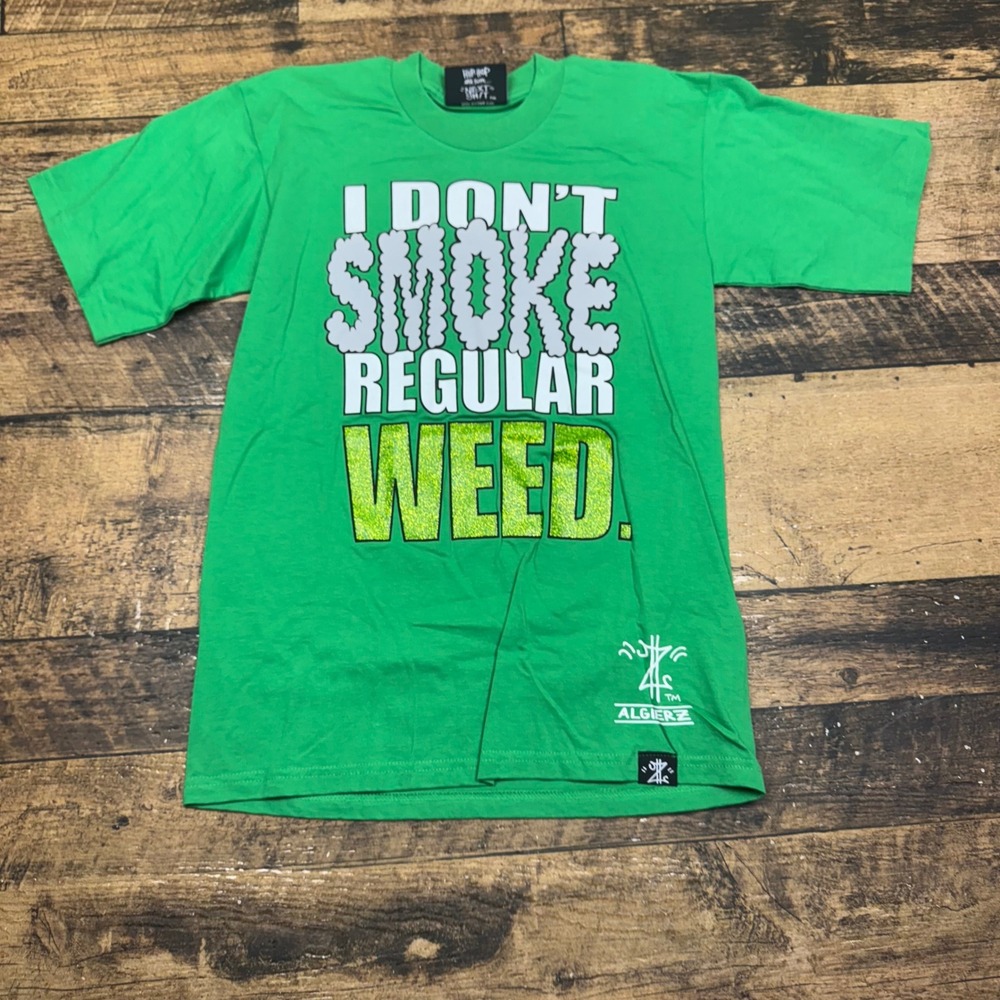 Algierz Houston Graphic T-Shirt‎ Novelty Weed Statement Hip Hop Tee